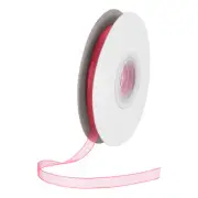 25 Yards 1/4 Inch Red Chiffon Ribbon Sheer Organza Ribbon
