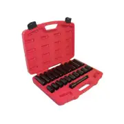 1/2" Drive Impact Socket 22 PC Set Shallow & Deep Metric 11mm to 24mm