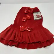 Zack And Zoey Velouria Bow Party Dress Size Medium Red