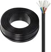 20/18AWG Electrical Wire 8 Cores Tinned Copper Conductor Highly Flexible Flame Retardant PVC Insulated Sheathed Cable Suitable for Industrial Equipment Security Systems(30FT(10M),18awg-8c)