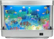 Mini Aquarium with Motion Lights, Artificial Tropical Fish, Night Lamp