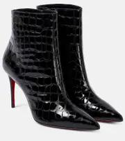 [Christian Louboutin] Christian Louboutin So Kate 85 croc-effect ankle boots AU 3 black