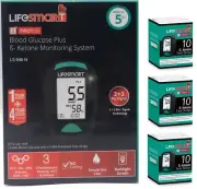 Lifesmart Blood Glucose Ketone Meter LS-946N + 3 Boxes Ketone Test Strips
