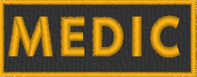 MEDIC Patch With Hook & Loop Morale Tactical Emblem Gold
