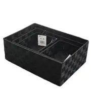 4 size Double Handle Nylon Strap Woven Pattern Storage Basket