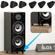 Speaker Audio Record Player Black Silicone Feet Floor Standing Stand Base 4/6pcs