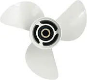 QONXIX Aluminum 15 Tooth Spline Engine Part Boat Propeller 13 1/2x15, for Yamaha, for Outboard Motor 50-130HP 6E5-45947-00-EL RC Boat Propellers
