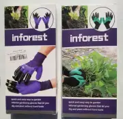 1 Pair Garden Fingertip Claw Garden Gloves Tool Digg Weeding CHOOSE COLOR G or P