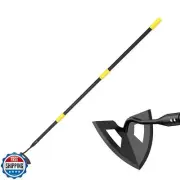 DwelSpire Hoe Garden Tools, Metal Heavy-Duty Triangular Garden Hoe for Easier