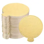 100pcs Mini Cake Boards, Mousse Cake Cardboards Round Cake Bases (Gold)