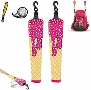 Ice Cream Protective Baseball Bat Handle Cover, 2025 New Baseball & Softball Handle Cover Cushy Zippered Sleeve for Grip Replacement Bat Grip Wrap Vehicle Protector for Youth and Adult