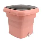 AU Foldable Washing Machine Mini Portable Bucket Laundry Washer With Black Lid