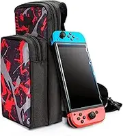 ENFILY Backpack Crossbody Travel Bag Compatible for Nintendo Switch/Switch OLED Model(2021) & Accessories, Nylon Waterproof Portable Shoulder bags, Carrying Case
