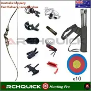 ARCHQUICK Recurve Bow Set Archery Takedown 60 Inch RH Target Hunting 12 ARROWS