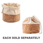 Karlstert Cotton and Cork Made Durable Unique Canvas Basket with String (Large)