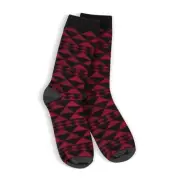 World's Softest Socks - MC Triangle Plaid Crew - Buffalo Triangle - Youth M