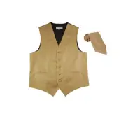 New Men's Tuxedo Vest Waistcoat Vertical Stripes Necktie prom party Mocca Brown
