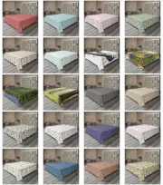 Ambesonne Spring Pattern Flat Sheet Top Sheet Decorative Bedding 6 Sizes