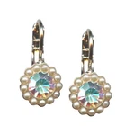 Mariana Earrings Lovely Cream Pearl & AB Austrian Crystals My Treasures Coll.