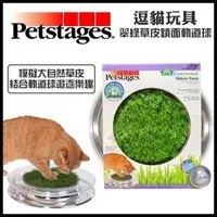 在飛比找松果購物優惠-【739】美國Petstages《翠綠草皮鏡面軌道球》逗貓玩