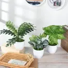 Green Foliage Simulation Flowers Potted Artificial Plants Bonsai Fake Greenery