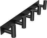 NZWBSHSSP Wall Mounted Coat Rack 5 Hooks Heavy Duty Stainless Steel Clothes Hook Rail for Towel Coat Hat Purse Bag Jacket Hanging Rack for Home Storage Entryway Bathroom Kitchen
