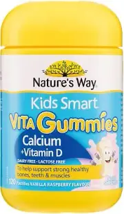 Kids Smart Calcium + Vitamin D3 120 Vita Gummies x 3 Pack Nature's Way