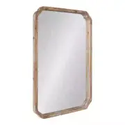 36 x 24 in. Rectangular Rustic Brown Frame Decorative Wall Mirror Display