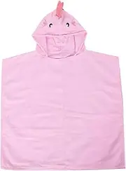 Baby Bathrobe Thick Baby Bath Face Hooded Towel Cartoon Animal InfPlush Washcloth for Children 3-6 Years Old Blue Pink Yellow