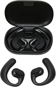 Wireless Open Air Earbuds, Bluetooth Bone Conduction Ear Clip Headphones with 300mAh Charging Case, Waterproof Sports Earring Earphones for iOS Android