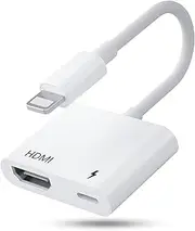 Lightning to HDMI Adapter for iPhone, iPhone iPad HDMI Cable Conector,1080P Lightning to Digital AV Adapter,Compatible with iPhone 14/13/12/11/8/7/ XS/XR/X