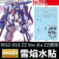 在飛比找樂天市場購物網優惠-【鋼普拉】雪焰水貼 螢光版 BANDAI 鋼彈 MG 1/1