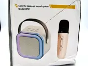 Mini Bluetooth Portable Karaoke Speaker with 1 Wireless Microphones - Black, NEW