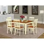 7 Pc Dining set with a Kitchen Table and 6 Wood Kitchen Chairs ...