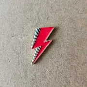 David Bowie Lightning Bolt Enamel Pin - Aladdin Sane - Glam Rock - Seventies