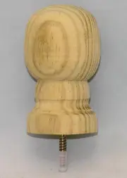 4 in. x 4 in. Pressure Treated Unfinished Pine Ball Top Finial - Fence Post Top