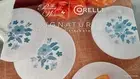 NEW THE PIONEER WOMAN By Corelle 4 Pc APPETIZER PLATE Set EVIE TEAL Blue Flowers