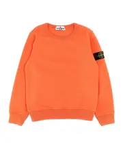 Stone Island Junior Logo Patch Crewneck Sweatshirt 14Y,12Y,10Y orange