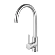 Aquaperla Standard Brushed Nickel Solid Brass Round Swivel Kitchen Mixer