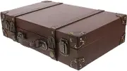 Parliky Retro Wooden Jewelry Box Vintage Style Storage Box for Display Photo Prop Travel Trunk