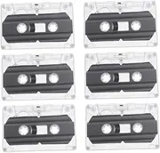 KONTONTY 30-Minute Blank Audio Cassette Tapes 6 Pack DIY Recording Tapes for Parties Bulk Pink Cassette