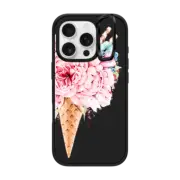 iPhone 16 Pro Impact Ring Stand Case MagSafe Compatible Floral ice cream