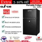 Glacio 90L Portable Fridge Bar Freezer Cooler Indoor Caravan 12V/24V/240V Black
