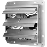 Edendirect Exhaust Shutter Fan/Vent 12" Gable Mount Electric Powered Silver
