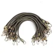 20 Pack Mini Bungee Cords with Hooks, 10 Inch Rubber Stretchy Camouflage