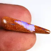 7.40 ct Fancy Shape (30 x 7 mm) Multi Color Australian Koroit Boulder Opal