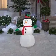 Christmas Inflatable 3.5' Snowman with Tophat and Scarf By Gemmy
