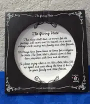 Giving Plate Katie Mandy 10.5" Sharing White Black Gift Thanksgiving New