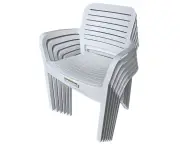 Keter Chloe Dining Chair - White - 6 PACK