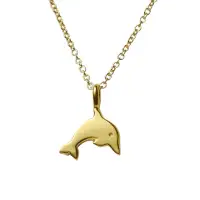 在飛比找momo購物網優惠-【Dogeared】海豚金色項鍊